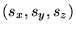 $(s_x,s_y,s_z)$