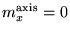 $m^{\rm axis}_x=0$
