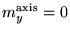 $m^{\rm axis}_y=0$