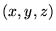 $(x,y,z)$