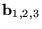 ${\bf b}_{1,2,3}$