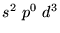 $s^2~p^0~d^3$